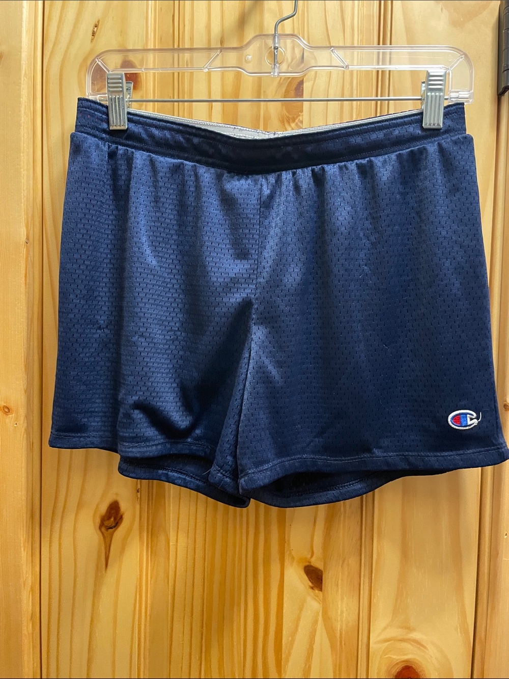 Champion Women’s Navy Blue Athletic Mesh Shorts (size small)